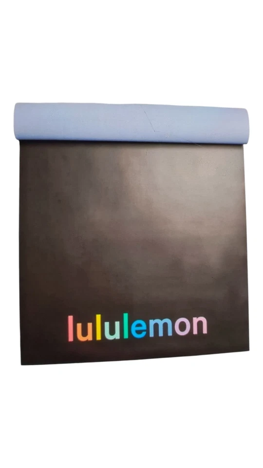 Lululemon Yoga Reversible Mat Wordmark 5mm Black-Tiger-Navy-Sonic Pink -71"x 26" - Image 3 of 4