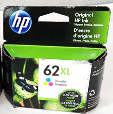 HP 62XL Tri-Color High Yield Ink Cartridge C2P07AN Genuine New Sealed Box 2024