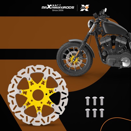 1PC 11.8'' Front Brake Rotor Disc for Harley-Davidson Trike 09-19 Dyna 06-17 New - Picture 4 of 12