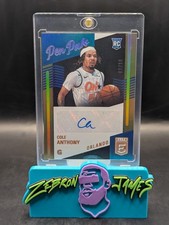 2020-21 Panini Donruss Elite Cole Anthony Rookie Auto GOLD Pen Pals /10