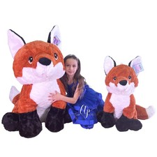 Gigante Peluche Volpe 60 o 95cm Seduto Plush Soft Big Size XXXL