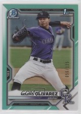 2021 Bowman Chrome Prospects Aqua Refractor 56/125 Helcris Olivarez #BCP-154 z4k