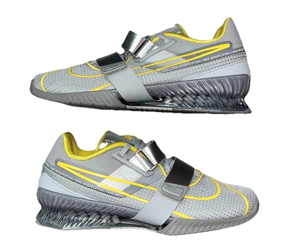 Nike Hombres 6/Mujeres 7.5 Romaleos 4 Zapatos de Levantamiento de Pesas Gris/Claro CD3463-002 Foto 3 de 4