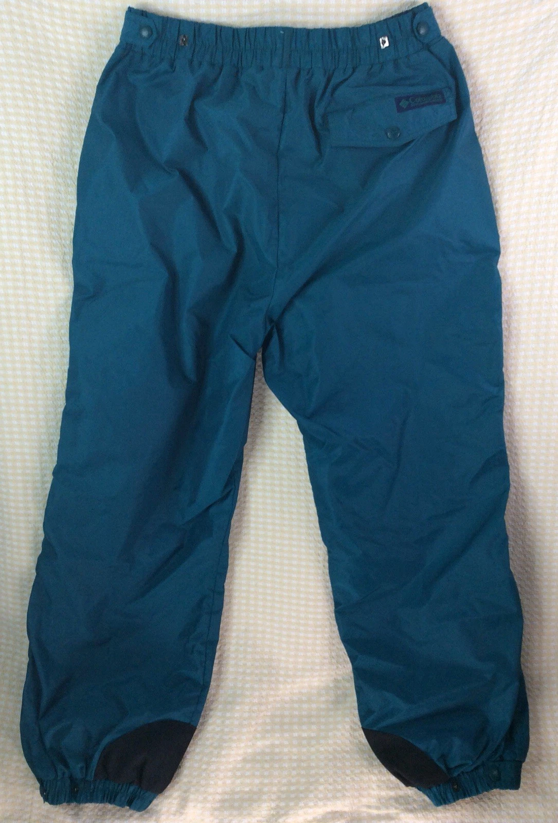 VTG Columbia Sportswear Jogger Pant Teal Zip Ankle Women Size XL Hiking Sports