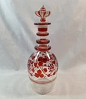 Georgian Glass red grape vines decanter - ca 1800