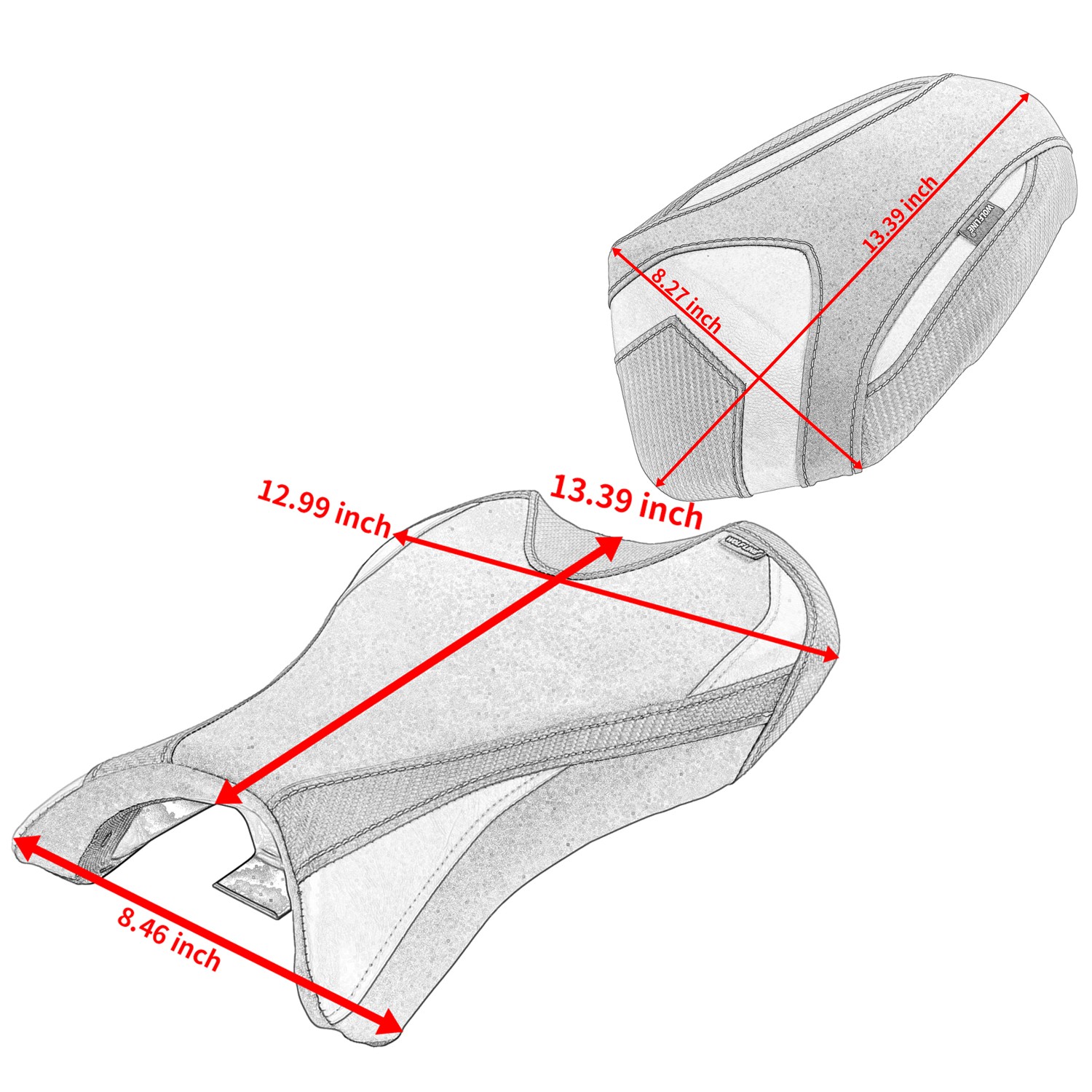 WOLFLINE Moto Driver Passenger Seat For Street Tripe 765 R S RS 2020-2022