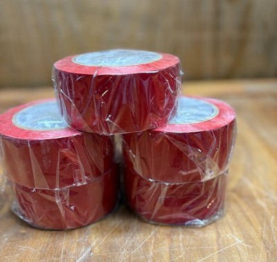 5 Rolls Red ULINE S-386  Industrial Vinyl Safety Tape  2'' x 36yds 6 mil