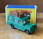 Vintage Lesney Matchbox #12 Safari Land Rover Toy Car w/ Original Box