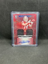 2024 Panini Obsidian Red Prizm RPA Dual Patch Auto #RPL Ricky Pearsall /75 RC