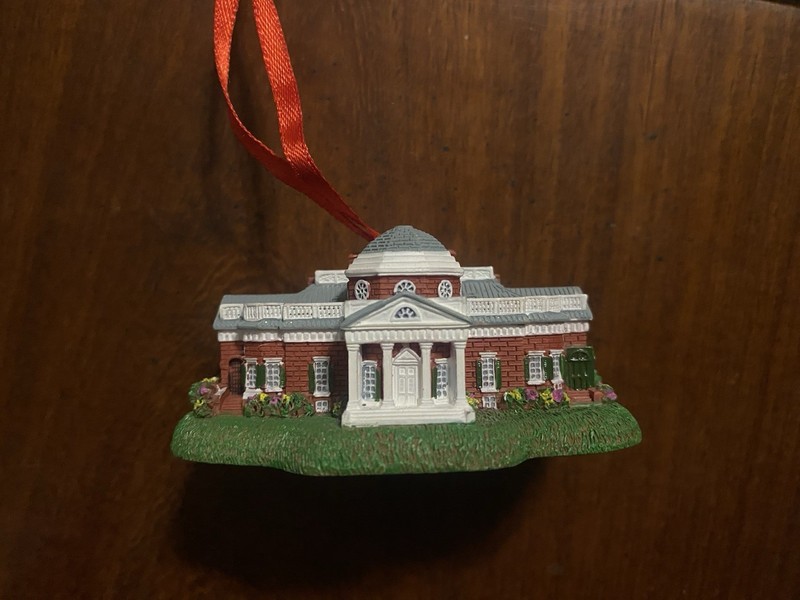 Monticello Thomas Jeffersons Home Virginia Christmas Ornament Souvenir Replica