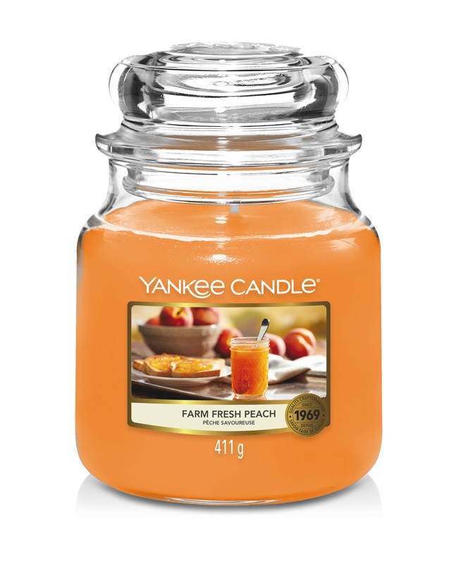 YANKEE CANDLE - Candela in giara media Original ''Farm Fresh Peach''
