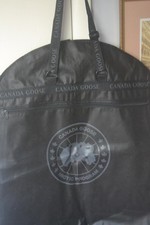 Authentic Canada Goose Black Logo Garment Bag Holder w Snaps Closure Unused