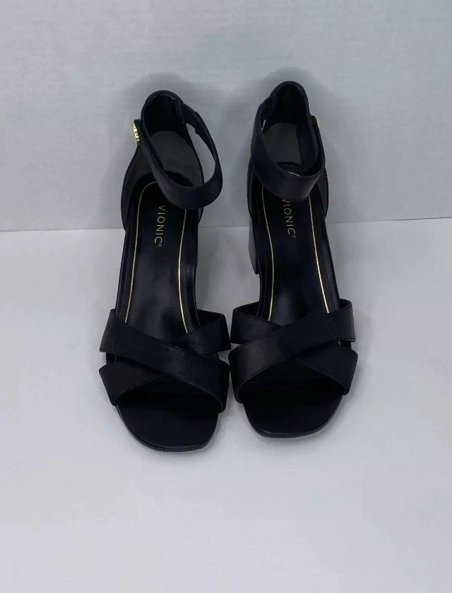 Zapato de tacón ortopédico de apoyo negro para mujer Vionic Salinas talla 8 Foto 3 de 4