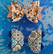 Custom FLOWERS  HANDMADE Hair Bows