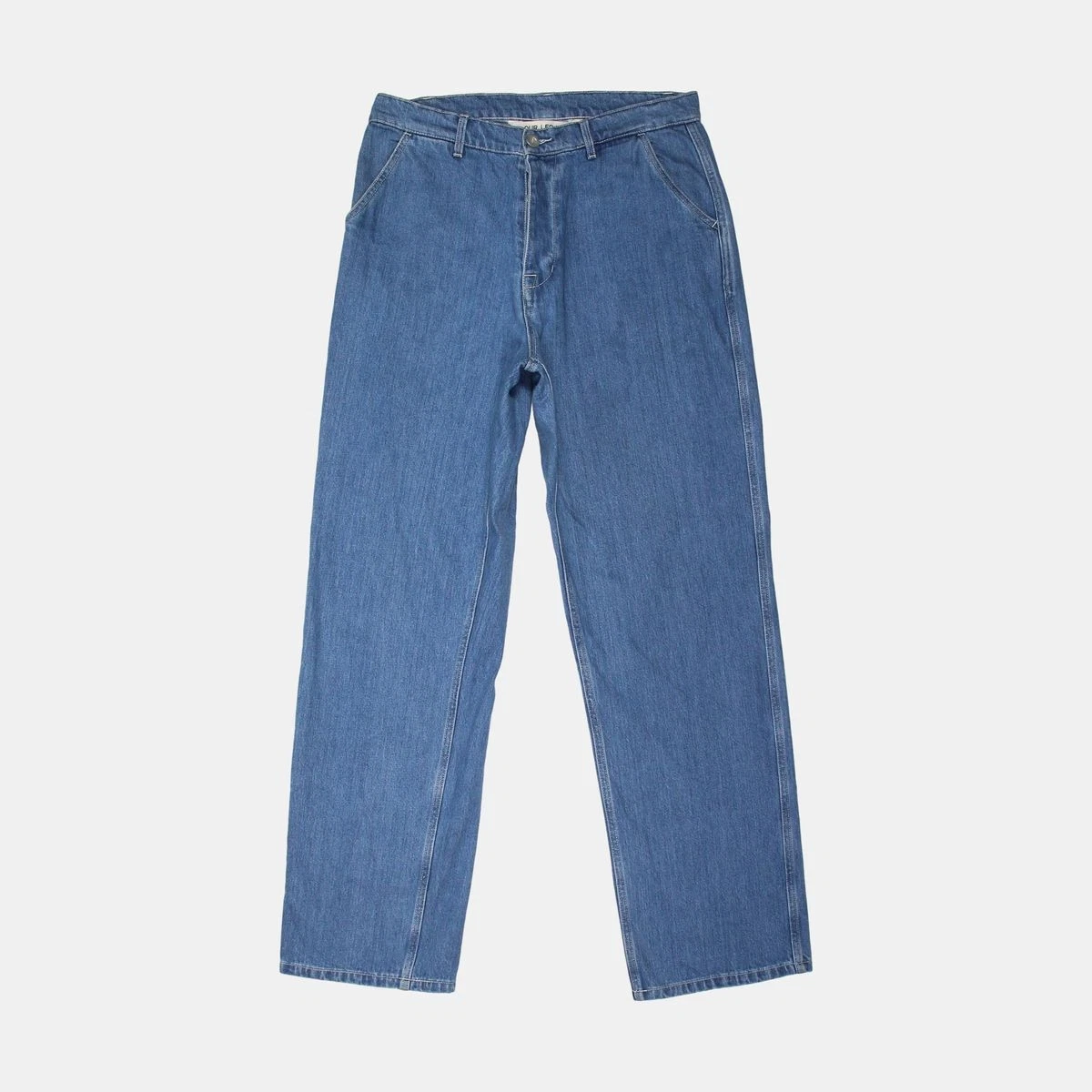 Pantalon Jean Hugo Boss Droit Taille Basse - Coton/lin, Taille 38 (W27), Couleur Orange/bleu, Occasion Très Bon état
