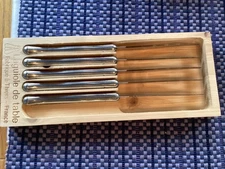 Set Of (5) Laguiole De Table French Steak Knives With Stainless Handle