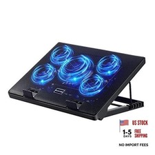 Laptop Cooling Pad Cooler Stand with 5 Quiet Fans for 12"-17" Laptop  5 Blue