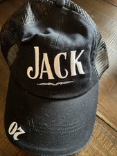 Jack Daniels Mens Whiskey Old No.7 Brand Hat Cap Black w/Mesh White Embroidery