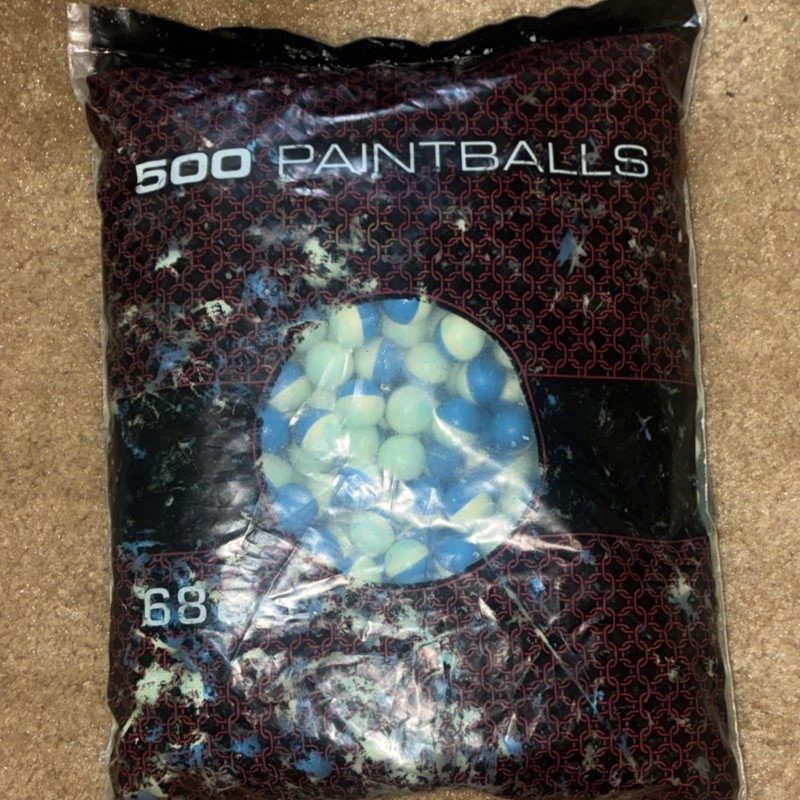 500 Count .68 Paintballs Bag - Rubber Material, Model .68, MPN .68