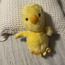 Russ Berrie Yellow Duck Chick Plush 12" Stuffed Animal Vintage 1982 Toy