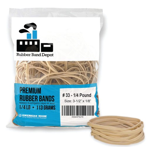 Rubber Band Depot #64 Rubber Bands – 3‑1/2 X 1/4 Inch, Approx. 80 Bands Per 1/4 Pound Bag - View #8