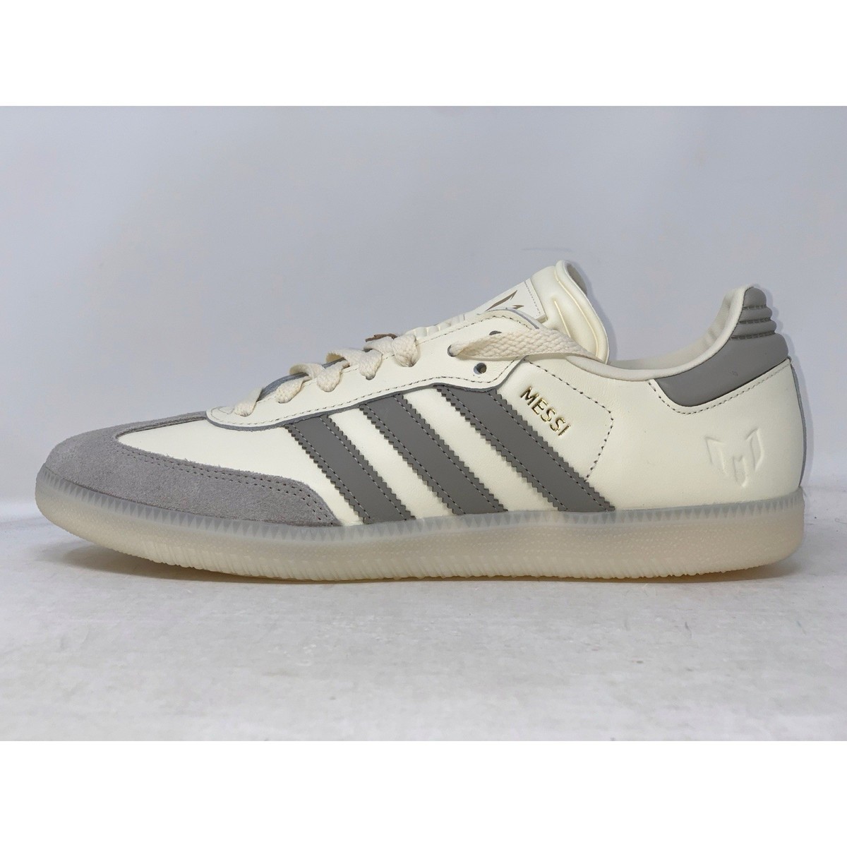 Adidas Samba x Lionel Messi Cream White Sneakers, Size 8.5 NWT