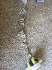 Bee-Themed Fabric Letter Party Garland Banner...