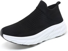 Slip On Sneakers Women Walking Shoes Women Mens Breathable Mesh 8 Women / 7 Men