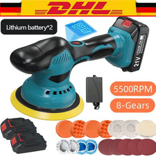 Für 18-21V Makita Profi Akku Poliermaschine Auto Polierer Set Politur 2xBatterie