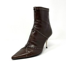 Vintage Christian Dior Galliano Y2K Brown Lea...