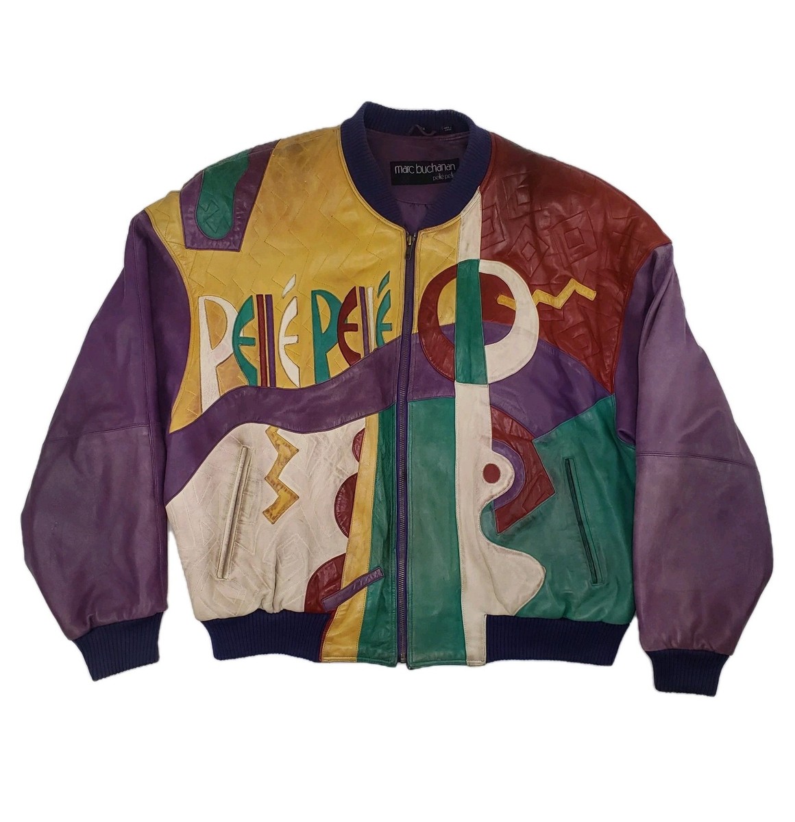 Vintage 90s Marc Buchanan Pelle Pelle Leather Jacket Mens X Large