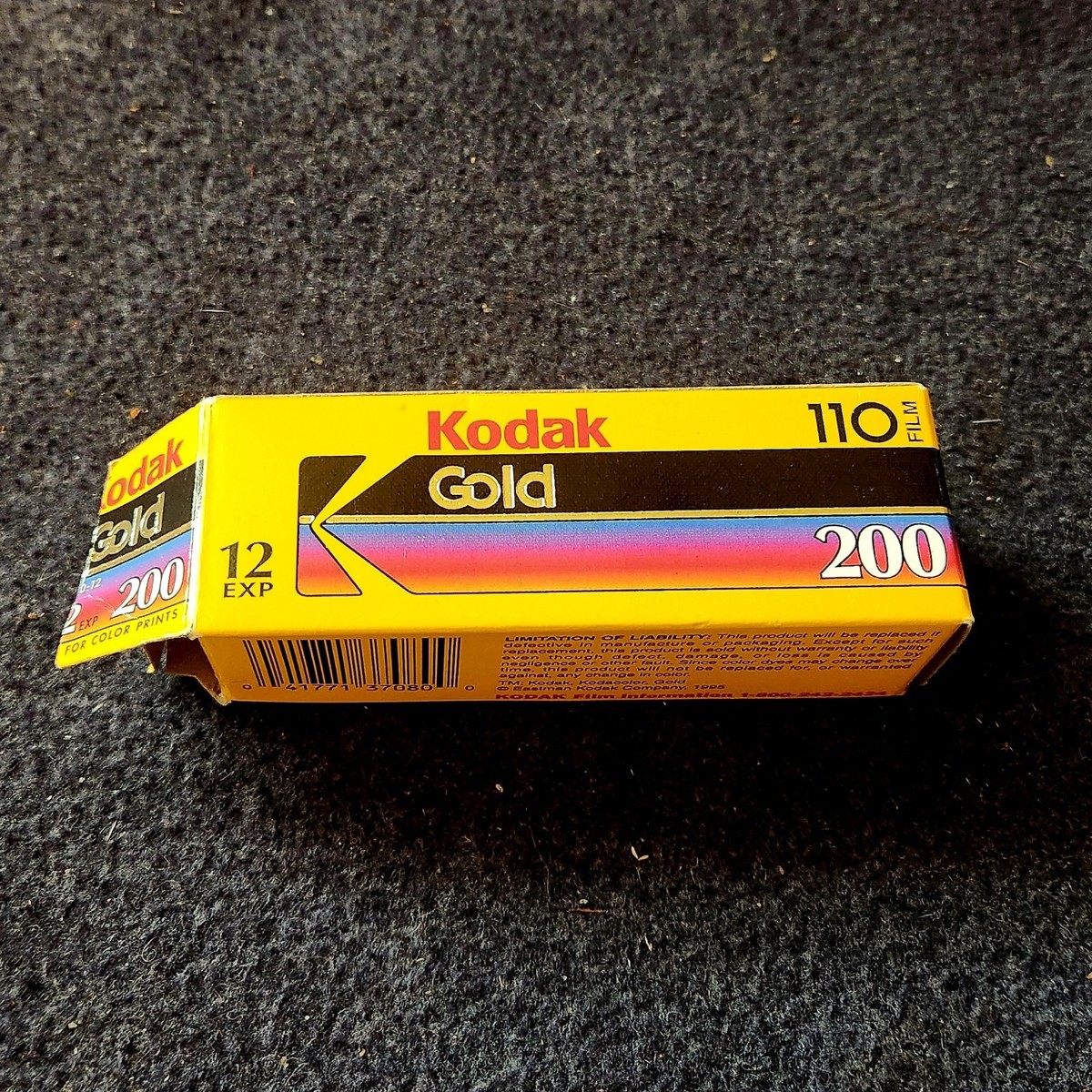 Kodak Gold 110 ISO 200/24° 12 Exposures 2/98 NIOB Film