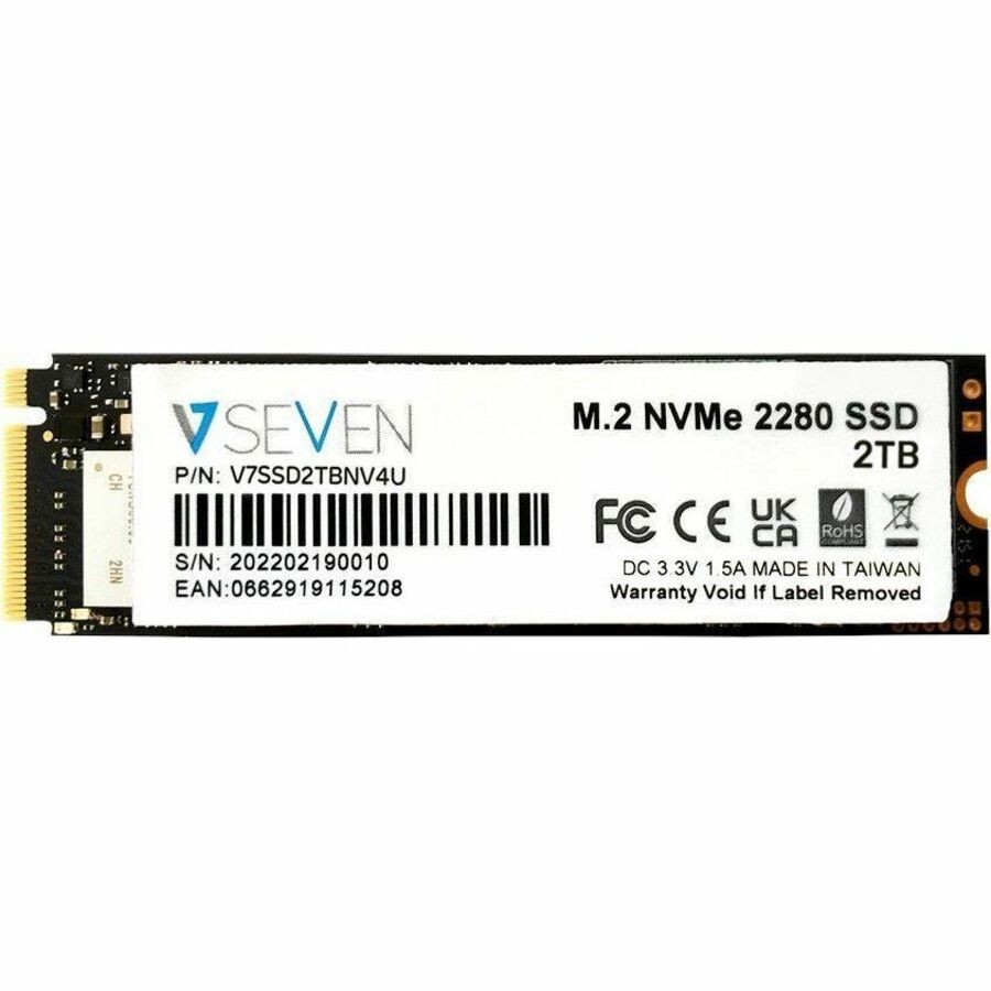 V7 V7SSD2TBNV4U Твердотельный накопитель объемом 2 ТБ M.2 Внутренний PCI Express NVMe PCI Express