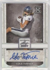 2022 Leaf Ultimate Draft Silver Spectrum /15 Cole Turner #BA-CT1 Rookie Auto RC