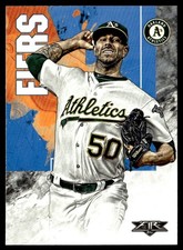 2019 Topps Fire Mike Fiers Oakland Athletics #23