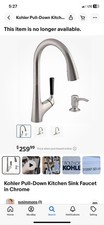 NEW KOHLER Malleco Pull Down Kitchen Sink Faucet- Soap Dispenser 1312087-SD-VS