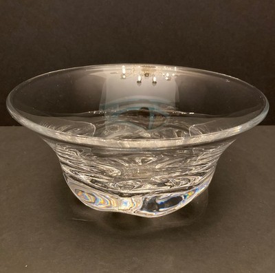 Orrefors 6.25'' Wide 1598 Crystal Bowl Signed Numbered Sweden