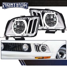 Led Drl Halo Headlights Assembly Pair Left Right Fit For 05-09 Ford Mustang Led Drl Halo Headlights Assembly Pair Left Right Fit For 05-09 Ford Mustang