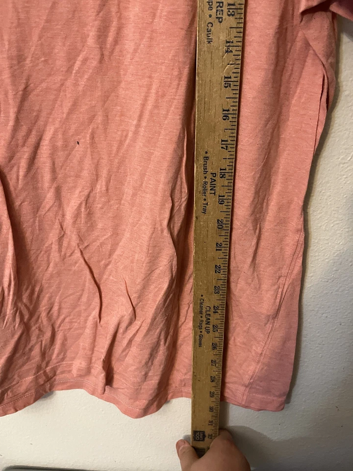 Camiseta de algodón Lacoste rosa salmón con logotipo deletreado para hombre S/S talla 8 Foto 4 de 4