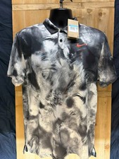Nike Golf Tour Men's Dri-FIT Ombre Print Polo Shirt FD5935 - 010 Black/White