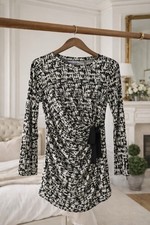 Designer Maternity Top 🖤 Over Bump Tie Side Stylish Top Size 8 Envie De Fraises