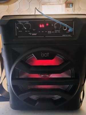 iJoy Karaoke Machine- Bluetooth Party Speake LED Disco Light No Microphone 