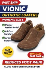 Vionic Cloud Addison Loafers Women  s 6 Orthotic Arch Support Brown Slip-On
