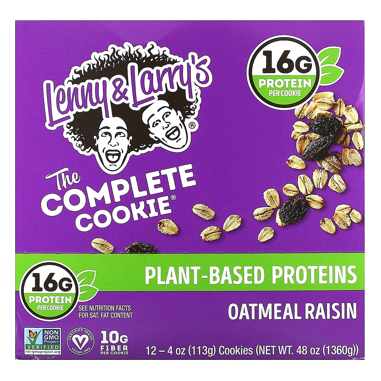The Complete Cookie, Oatmeal Raisin, 12 Cookies, 4 oz (113 g) Each