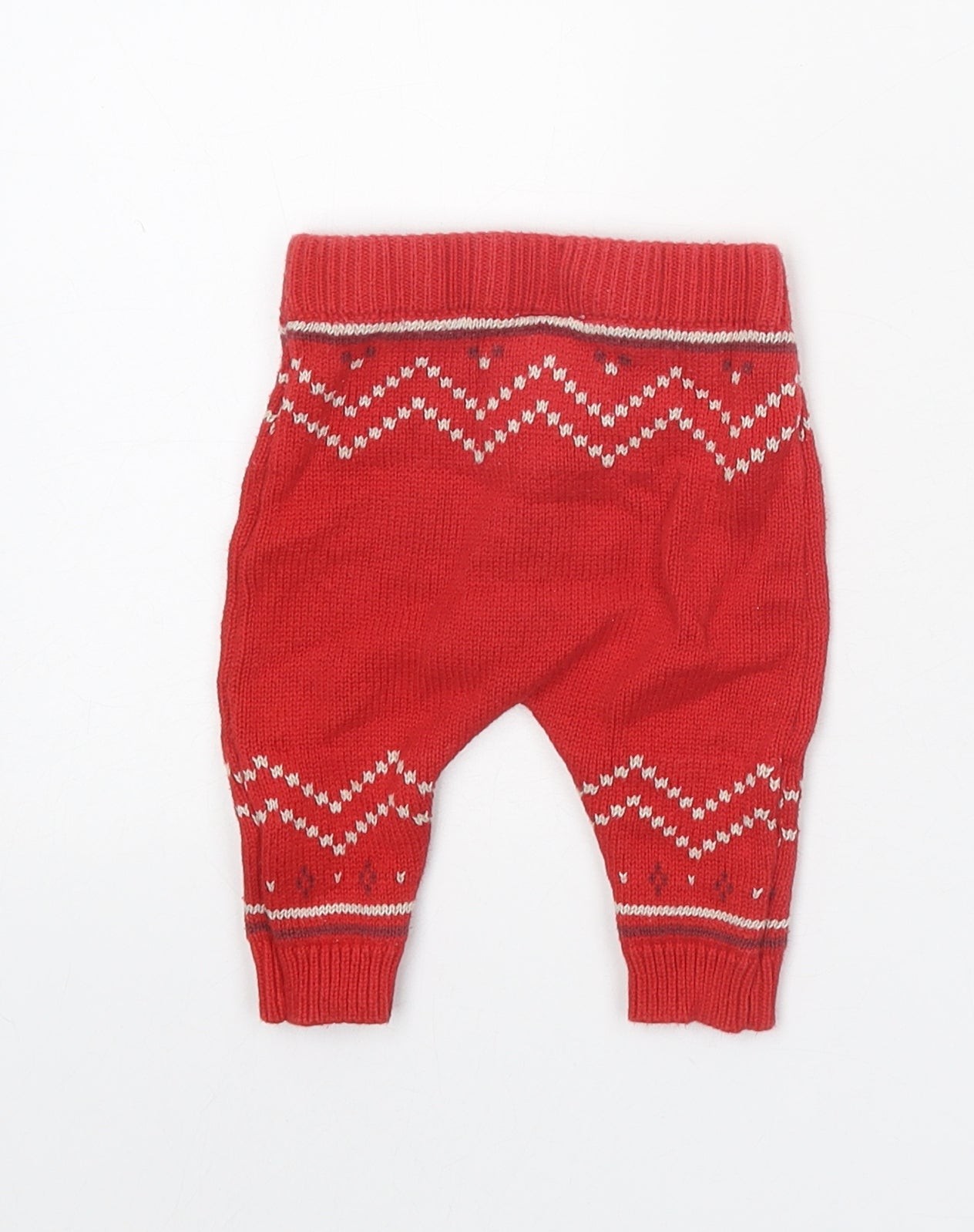 Baby UK Size 0-3 Months NEXT  Jogger Red Leggings image 2