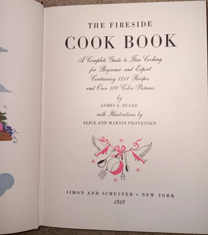 The Fireside Cookbook by James Beard 1949 HC/DJ 1st Edition 1st Print Cook Book - Image 4 of 4