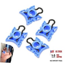 Window Regulator Sliding Pivot Clips - 0.42 Inch Aperture Window - 4 PCS - Blue