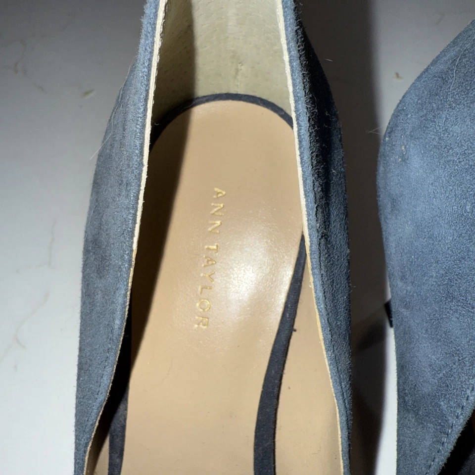 Tacones para mujer Ann Taylor azules suecos talla 8 1/2 Foto 2 de 4