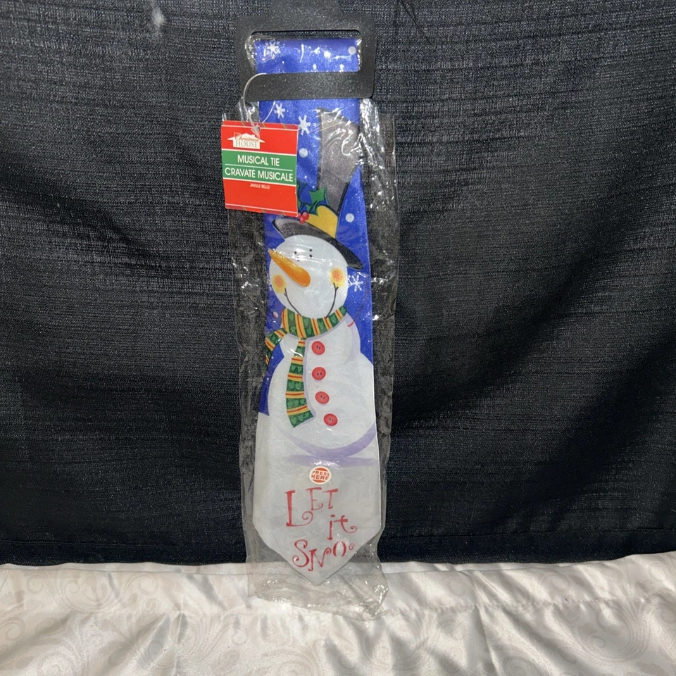 Corbata de Navidad muñeco de nieve no hace música lo siento Foto 3 de 4