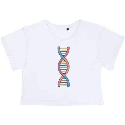 ''DNA Double Helix'' Damen Baumwolle Crop Tops (CO062514)